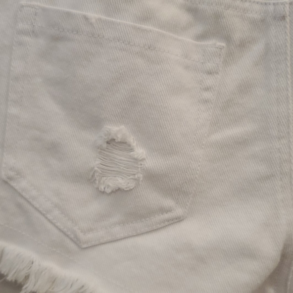 Ecru Lab Lace Up Distressed Shorts Size Small - Picture 7 of 11